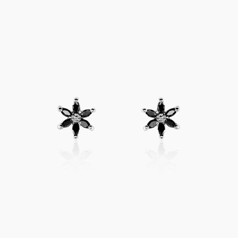 Boucles D'oreilles Puces Rhys Argent Blanc Oxyde De Zirconium - Boucles d'oreilles fantaisie Femme | Histoire d’Or