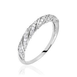 Bague Argent Blanc Clayton Oxydes De Zirconium - Bagues avec pierre Femme | Histoire d’Or