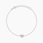 Bracelet Argent Blanc Deep In Love Oxyde De Zirconium - Bracelets Femme | Histoire d&rsquo;Or