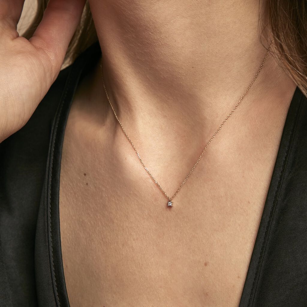 Collier Mei Or Jaune Diamant - Colliers Femme | Histoire d’Or