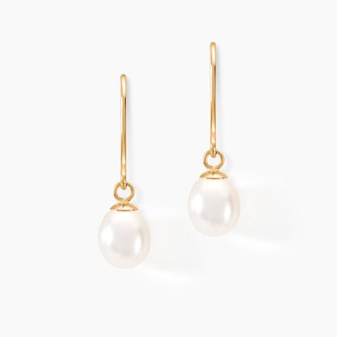 Boucles D'oreilles Pendantes Baroque Or Jaune Perle De Culture - Boucles d'oreilles pendantes Femme | Histoire d&rsquo;Or