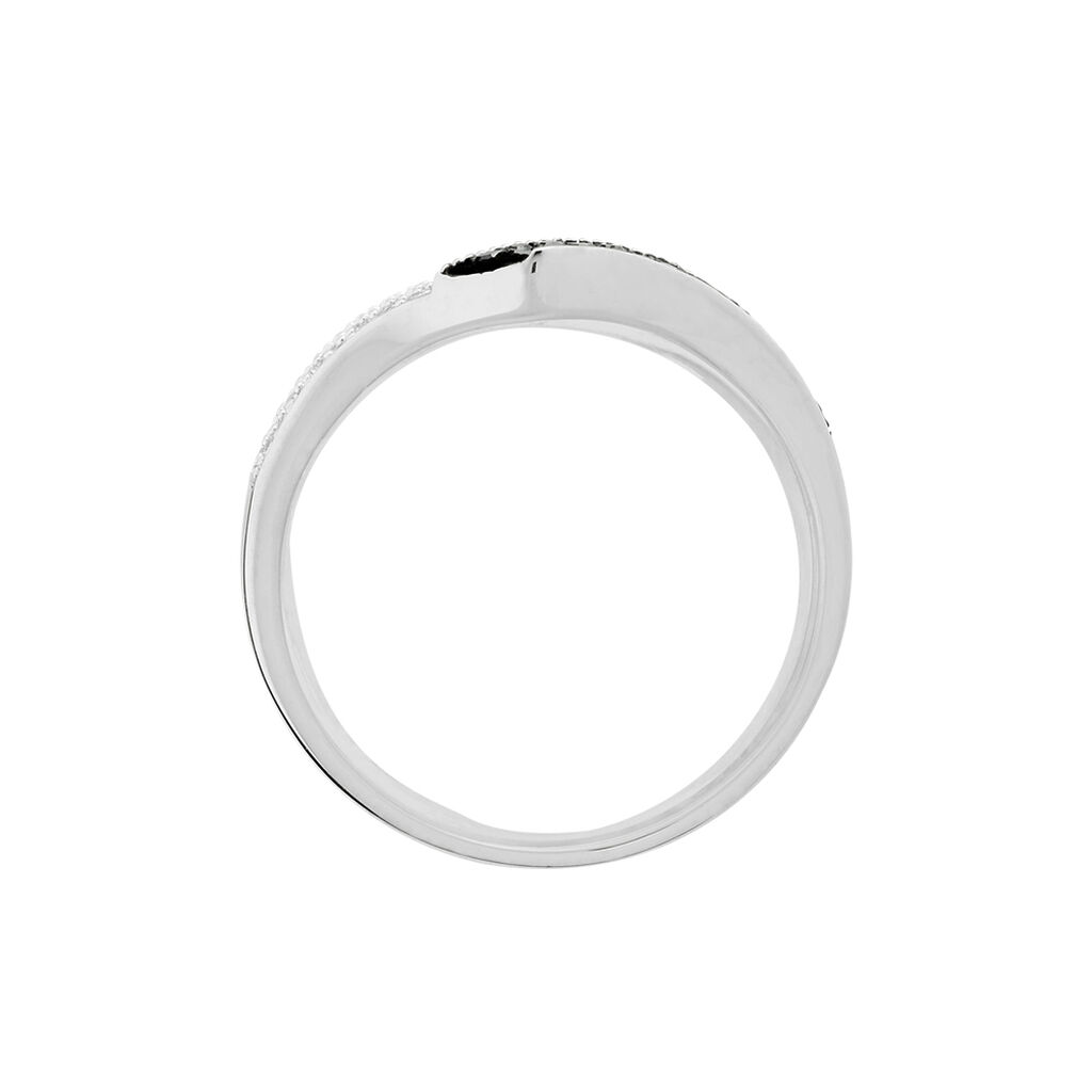 Bague Aile De Mouette Or Blanc Diamant - Bagues avec pierre Femme | Histoire d’Or