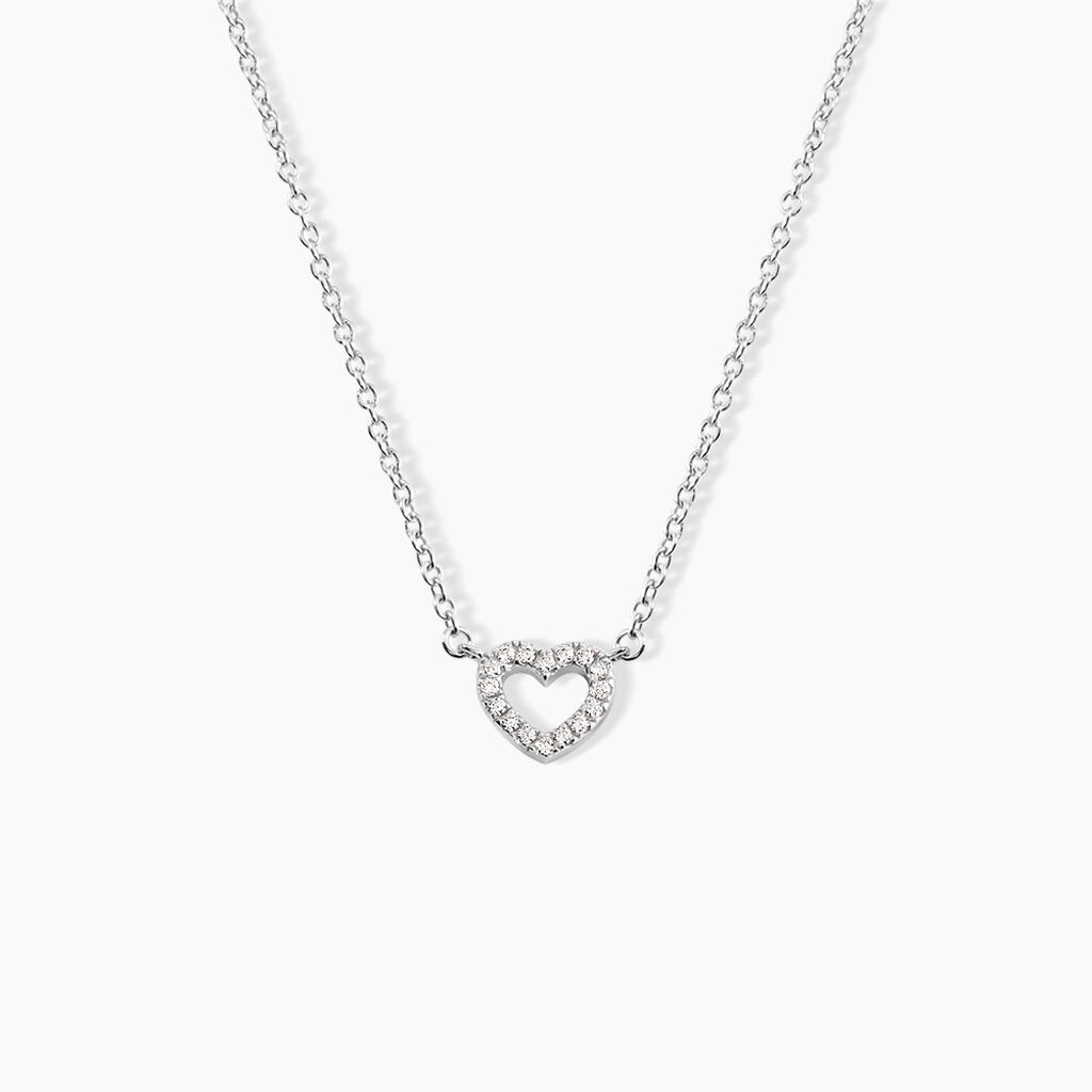 Collier Phanie Argent Blanc Oxyde De Zirconium - F&ecirc;te des m&egrave;res Femme | Histoire d&rsquo;Or