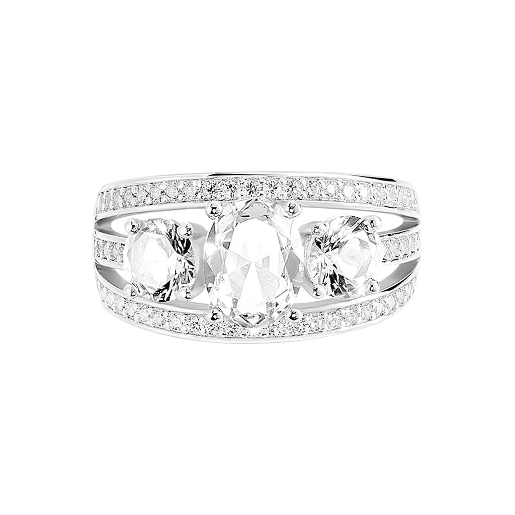 Bague Eneka Argent Oxyde De Zirconium - Bagues solitaires Femme | Histoire d’Or