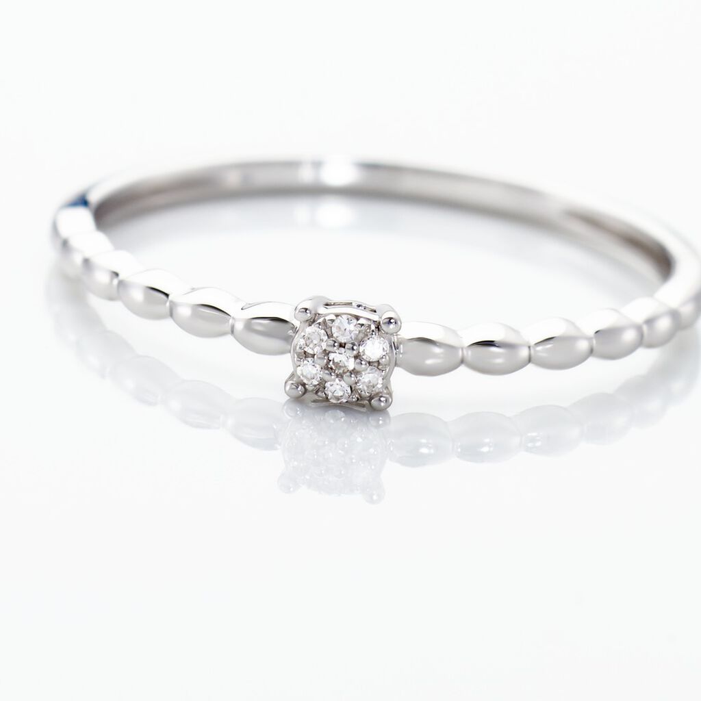 Bague Nuha Blanc Diamant Blanc - Bagues avec pierre Femme | Histoire d’Or