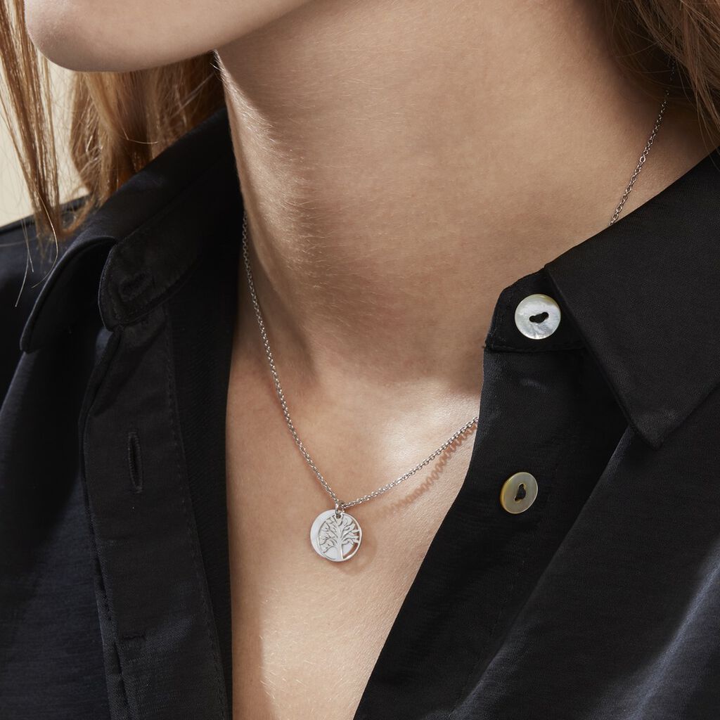 Collier Argent Blanc Sofee Nacre - Colliers fantaisie Femme | Histoire d’Or