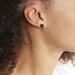 Boucles D'oreilles Puces Orbe Argent Blanc Céramique - Boucles d'oreilles fantaisie Femme | Histoire d’Or
