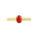 Bague Crista Or Jaune Rubis Et Diamant