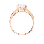 Bague Terese Or Rose Oxyde De Zirconium - Bagues solitaires Femme | Histoire d&rsquo;Or