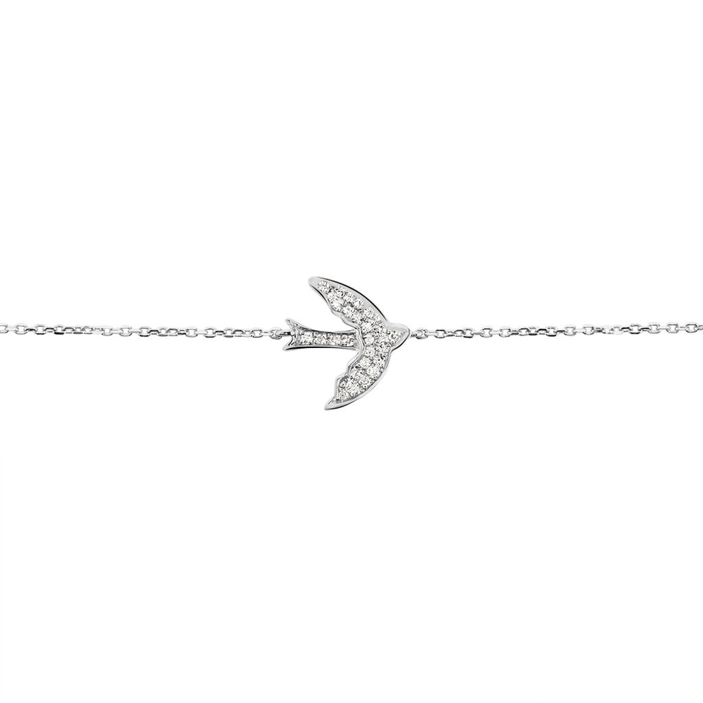 Bracelet Zetta Or Blanc Diamant - Bracelets Femme | Histoire d’Or