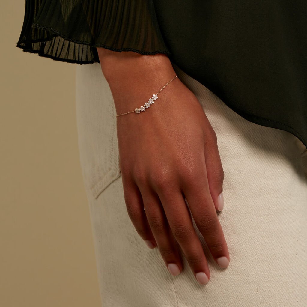 Bracelet Bedros Or Jaune Oxyde De Zirconium - Bracelets Femme | Histoire d&rsquo;Or