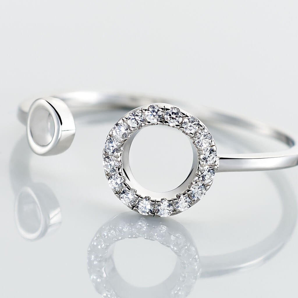 Bague Andria Argent Blanc Oxyde De Zirconium - Bagues avec pierre Femme | Histoire d’Or