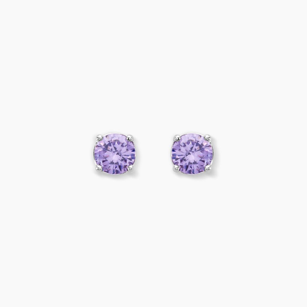 Boucles D'oreilles Puces Argent Blanc Rio Santa Teresa Oxyde - Boucles d'oreilles fantaisie Femme | Histoire d’Or