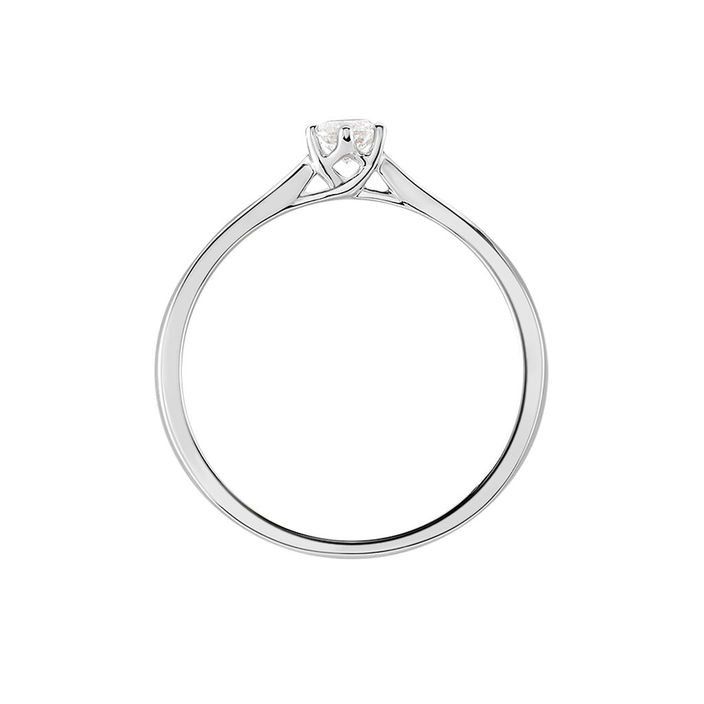 Bague Solitaire Athena Or Blanc Diamant - Bagues solitaires Femme | Histoire d’Or