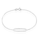 Bracelet La&iuml;de Argent Blanc Oxyde De Zirconium - Bracelets Femme | Histoire d&rsquo;Or