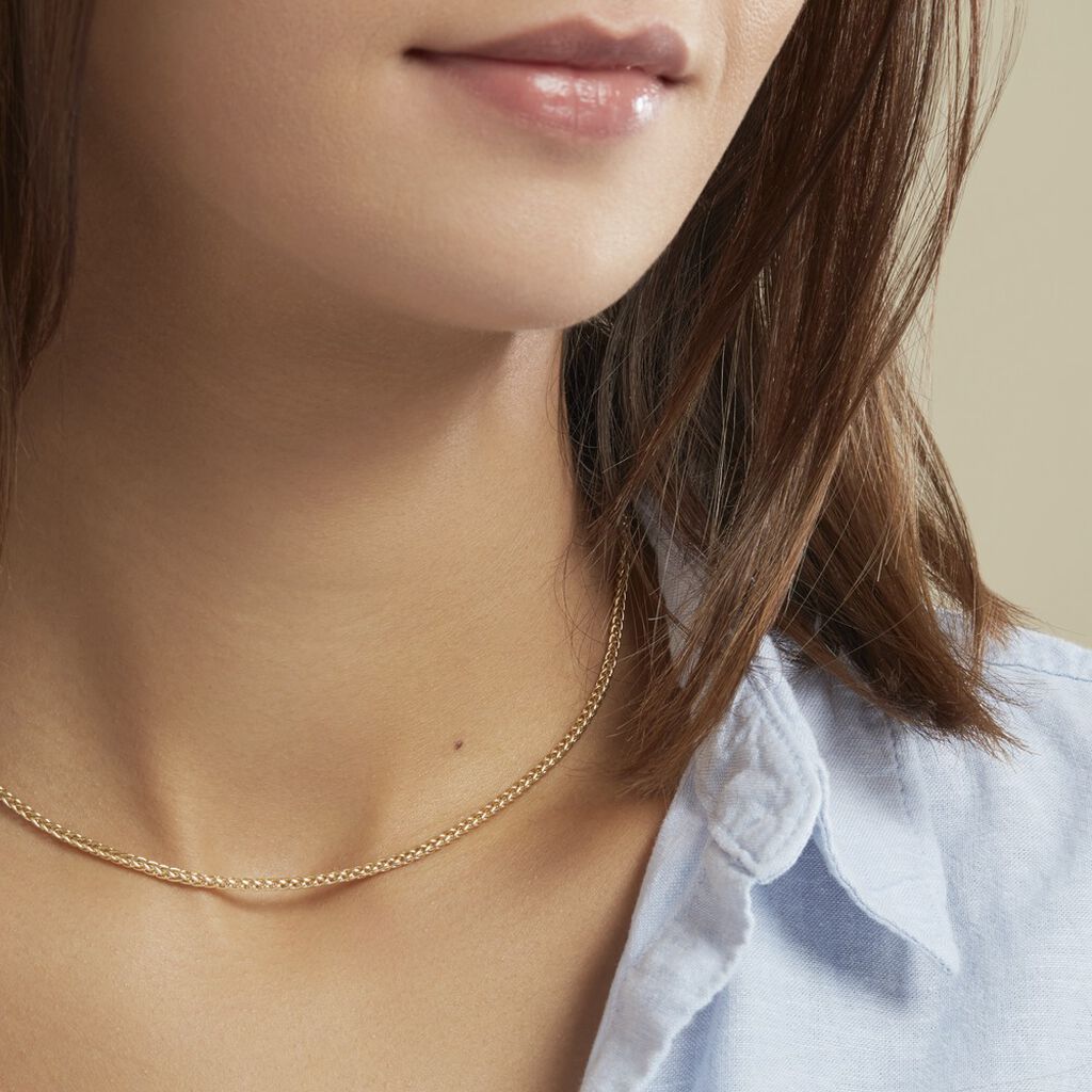 Collier Jany Maille Palmier Or Jaune - Chaines Femme | Histoire d’Or