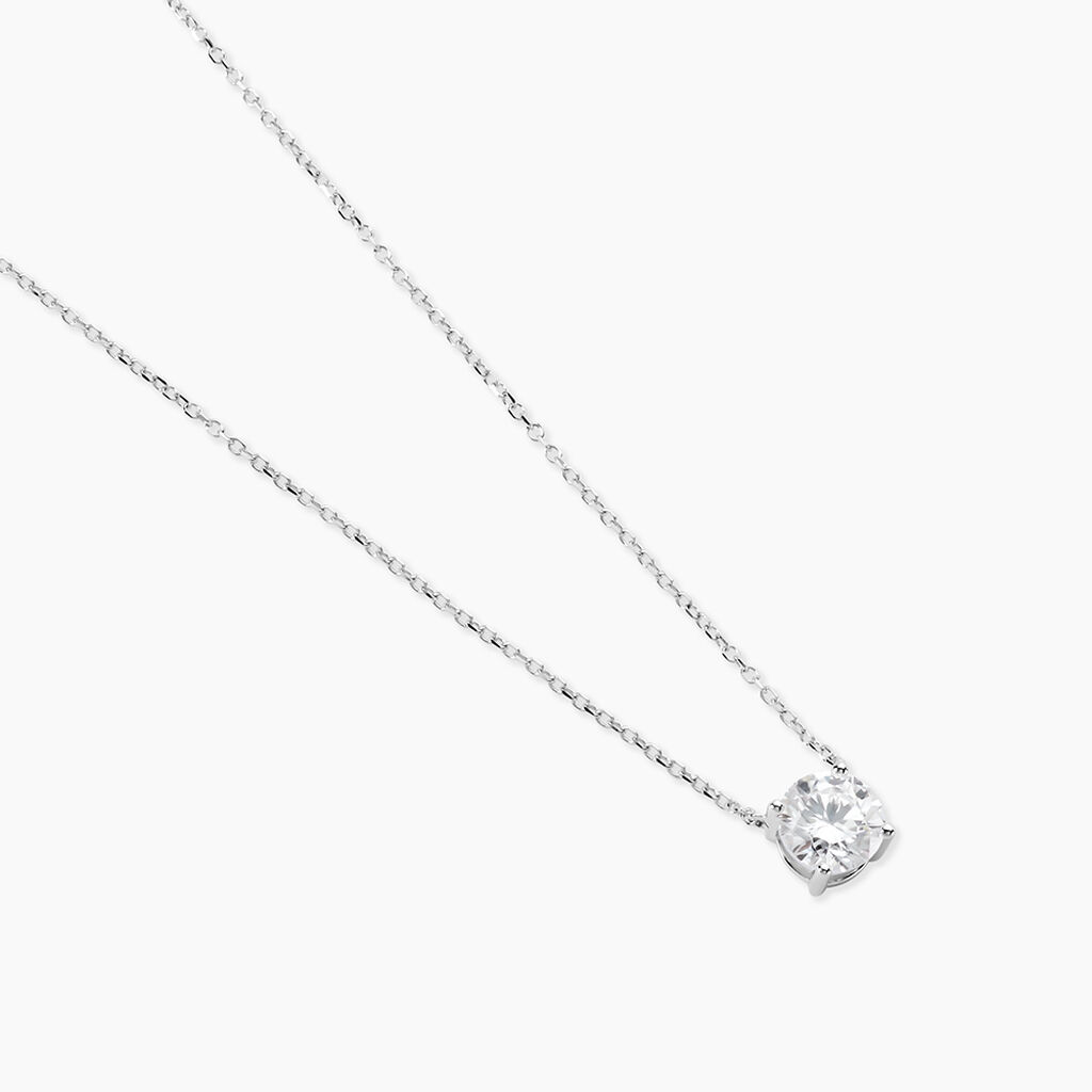 Collier Collection Aphrodite Or Blanc Diamant Synthetique - Colliers Femme | Histoire d&rsquo;Or