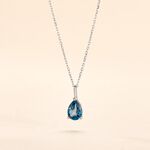 Collier Goutte Or Blanc Topaze - Colliers Femme | Histoire d&rsquo;Or