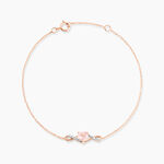 Bracelet Clothilde Or Rose Quartz Oxyde De Zirconium - F&ecirc;te des m&egrave;res Femme | Histoire d&rsquo;Or