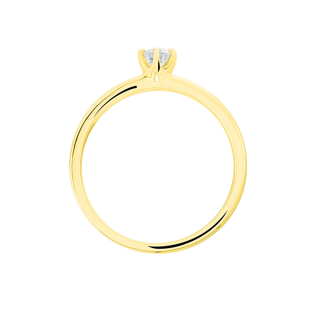 Bague Solitaire Natalia Or Jaune Diamant - Bagues solitaires Femme | Histoire d’Or