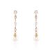 Boucles D'oreilles Pendantes Lynes Argent Rose Perle De Culture - Boucles d'oreilles fantaisie Femme | Histoire d’Or