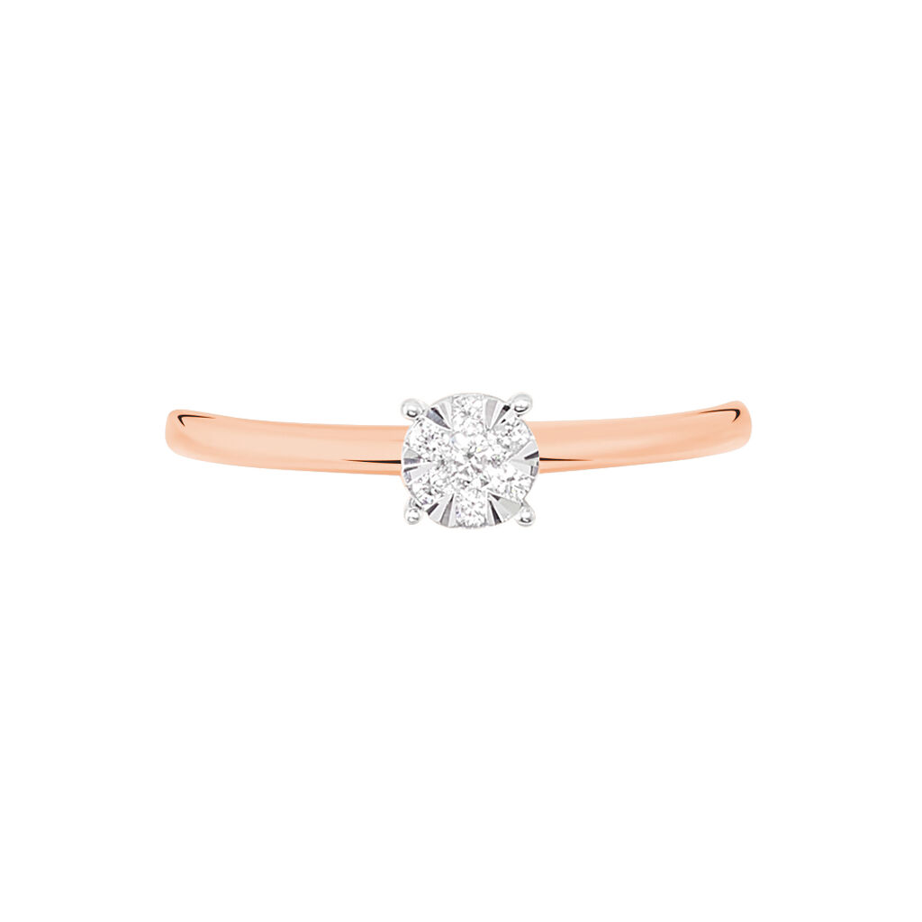 Bague Dream Or Rose Diamant - Bagues solitaires Femme | Histoire d’Or