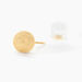 Boucles D'oreilles Puces Fidelia Boule Sablee Or Jaune - Clous d'oreilles Femme | Histoire d’Or