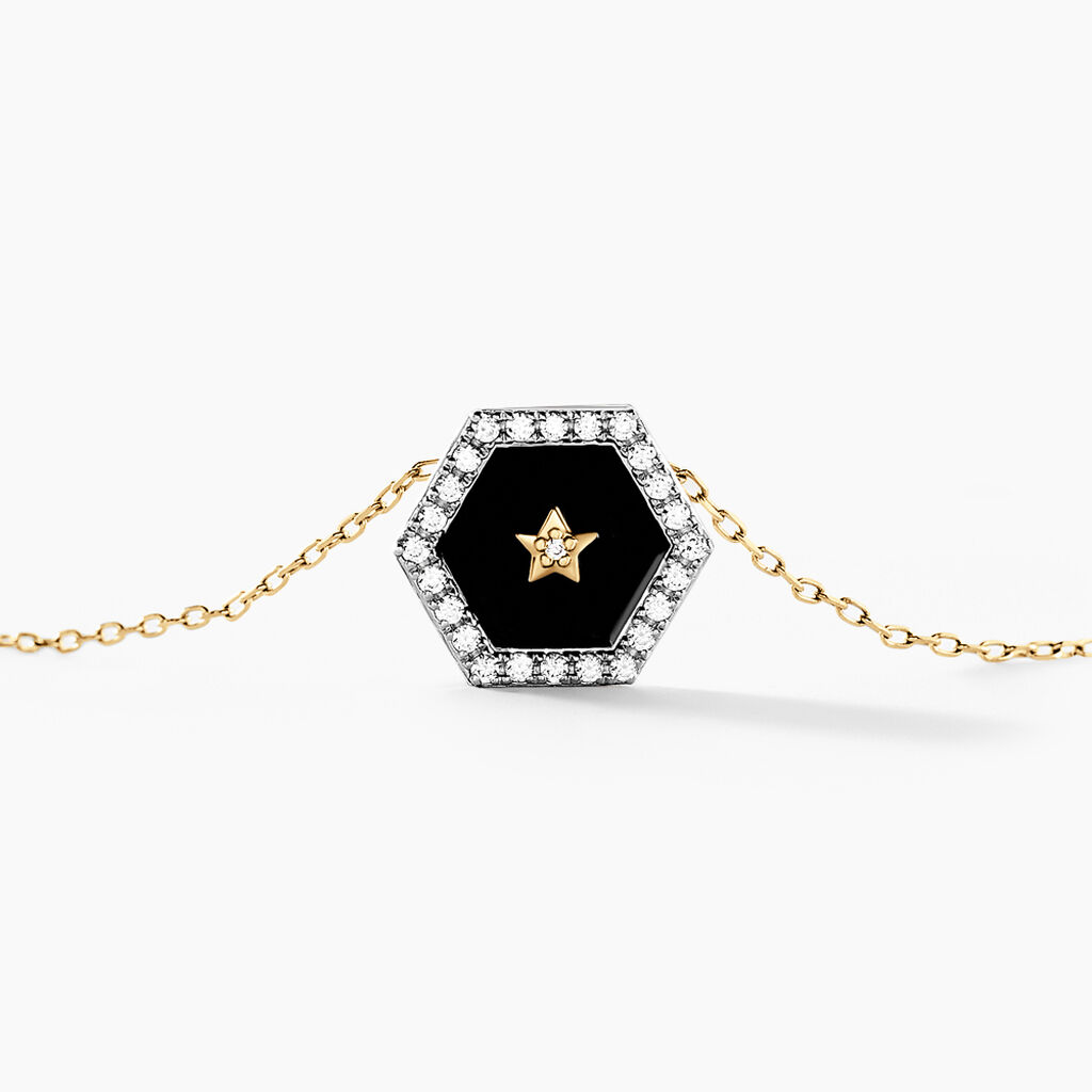 Collier Servius Or Jaune Oxyde De Zirconium - Colliers Femme | Histoire d&rsquo;Or