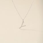 Pendentif Ionia Lettre Or Blanc - Pendentifs Famille | Histoire d&rsquo;Or