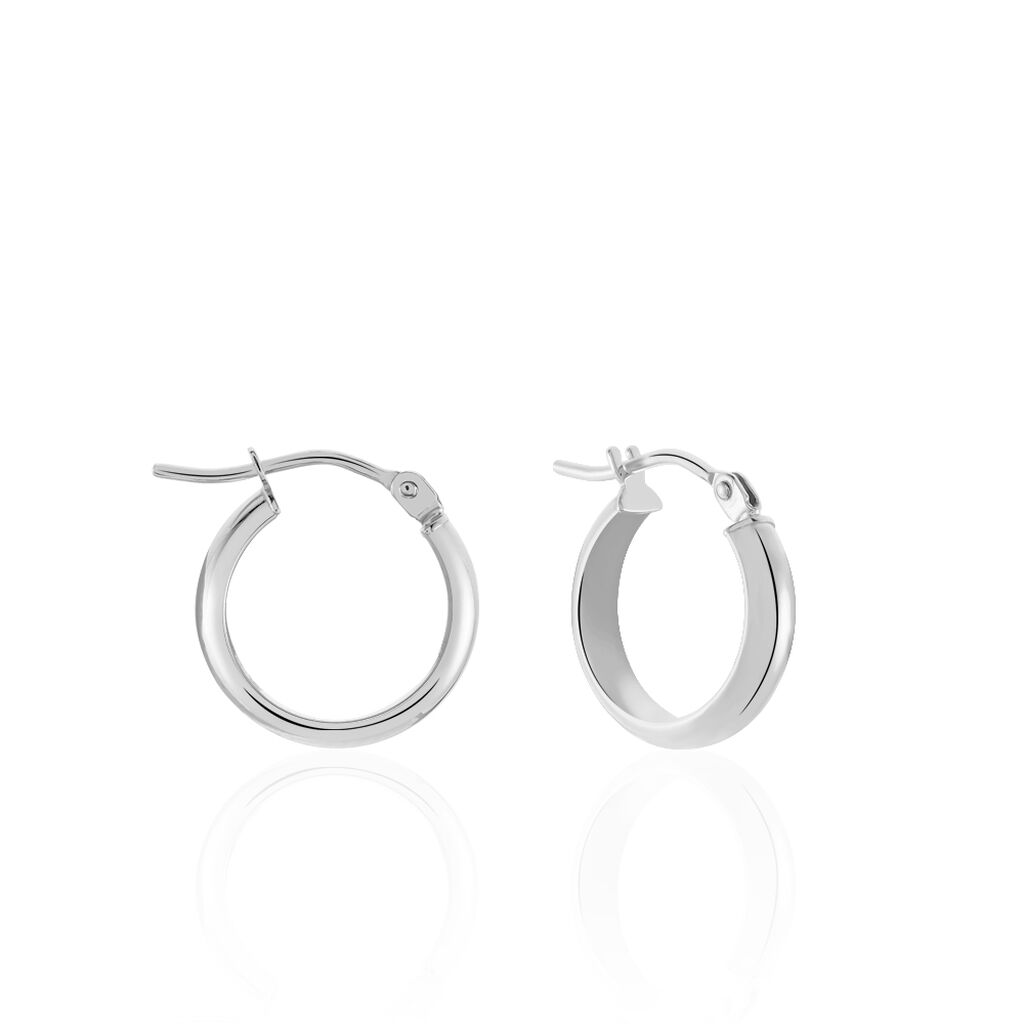 Cr&eacute;oles Shalana Or Blanc - Boucles d'oreilles cr&eacute;oles Femme | Histoire d&rsquo;Or