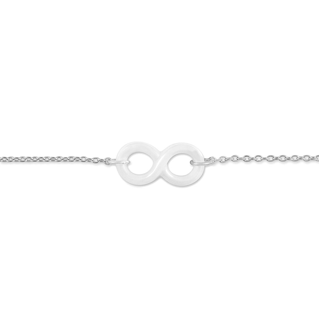 Bracelet Alicia Argent Blanc Céramique - Bracelets Femme | Histoire d’Or