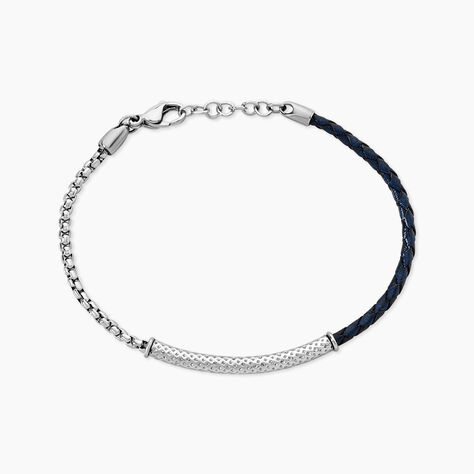 Bracelet Cuir De Vache Bleu - Bracelets Cuir Homme | Histoire d&rsquo;Or