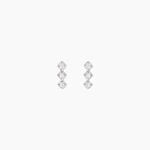 Boucles D'Oreilles Puces Sabia Argent Blanc Oxyde De Zirconium - Boucles d'oreilles fantaisie Femme | Histoire d&rsquo;Or