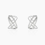 Cr&eacute;oles Marlow Argent Blanc Oxyde De Zirconium - Boucles d'oreilles cr&eacute;oles Femme | Histoire d&rsquo;Or