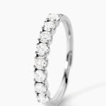 Demi Alliance Hera Platine Blanc Diamant - Alliances Femme | Histoire d&rsquo;Or