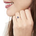 Bague Or Blanc Saphir Et Diamant - Bagues solitaires Femme | Histoire d’Or