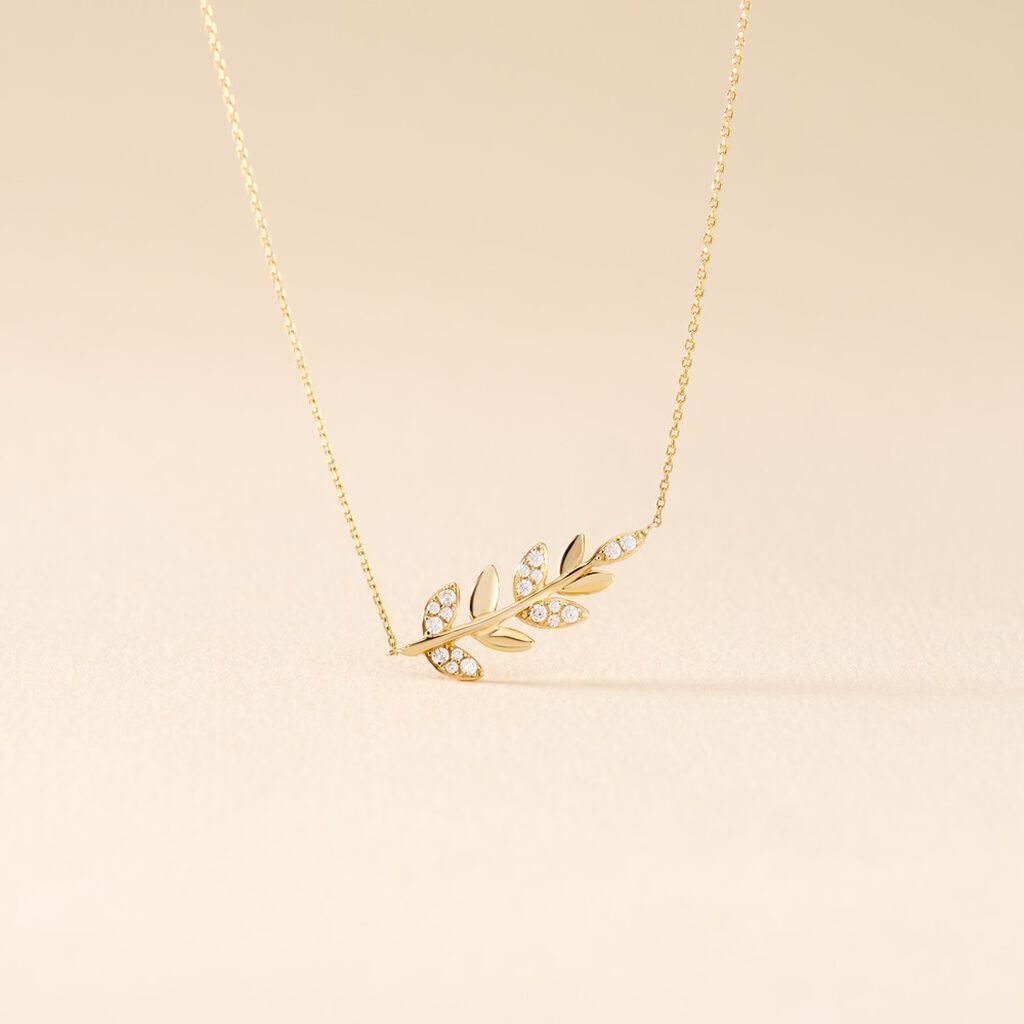 Collier Or Jaune Nahia Oxydes De Zirconium - Colliers Femme | Histoire d’Or