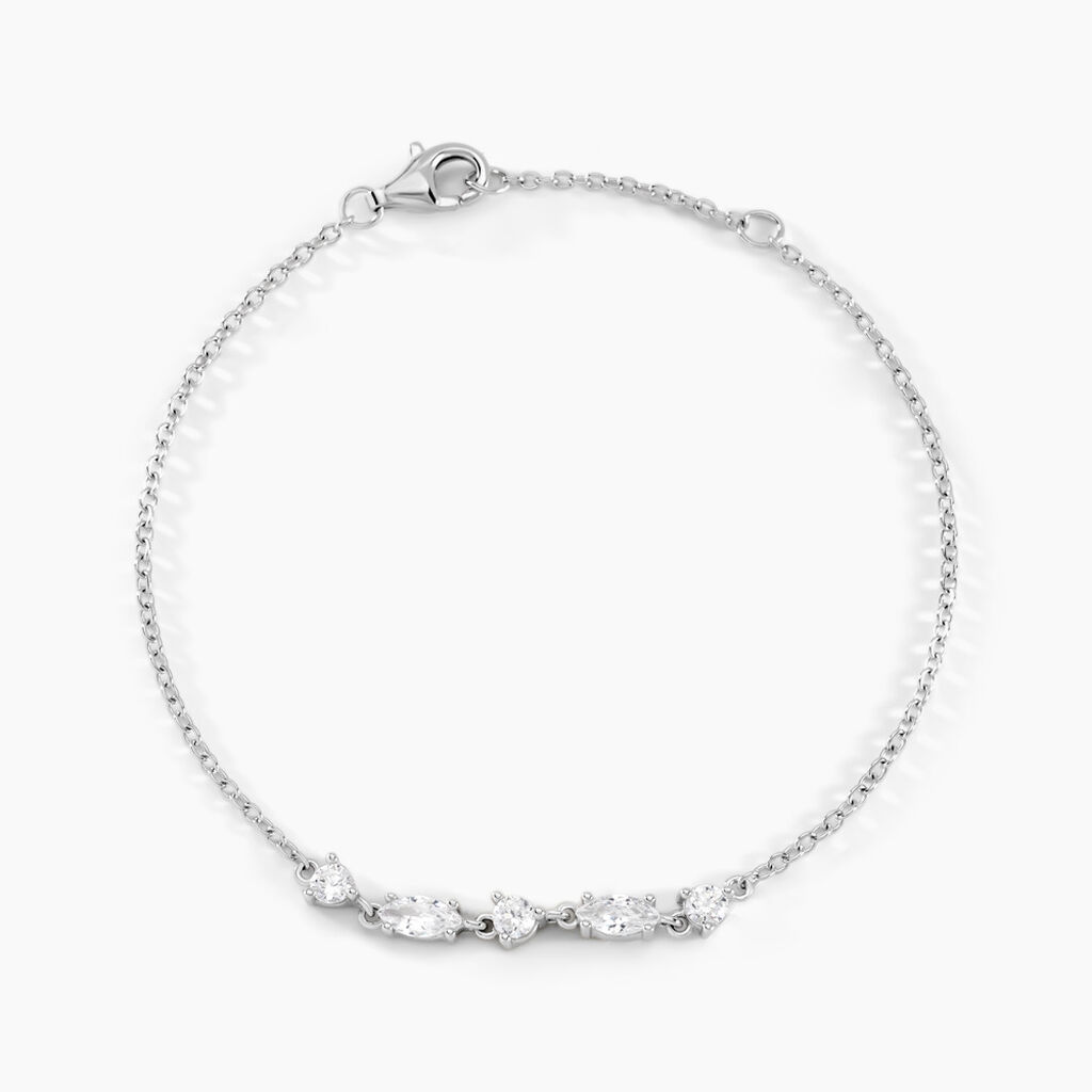 Bracelet Argent Blanc Shiny Nights Oxyde De Zirconium