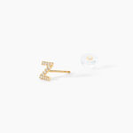 Boucle D'oreille Puce Unitaire Jodoca Or Jaune Oxyde De Zirconium - Piercings d'oreilles Femme | Histoire d&rsquo;Or