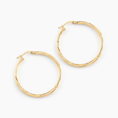 Créoles Youri Or Jaune - Boucles d'oreilles créoles Femme | Histoire d’Or