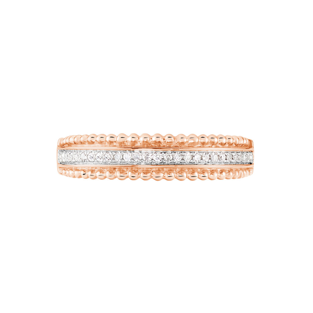 Bague Aurelya Or Rose Diamant - Bagues avec pierre Femme | Histoire d’Or