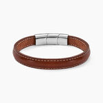 Bracelet Jourdan Rupert Cuir Marron - Bracelets Homme | Histoire d&rsquo;Or