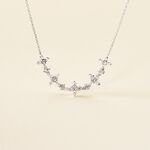 Collier Midnight Flower Argent Blanc Oxyde De Zirconium - Colliers fantaisie Femme | Histoire d&rsquo;Or