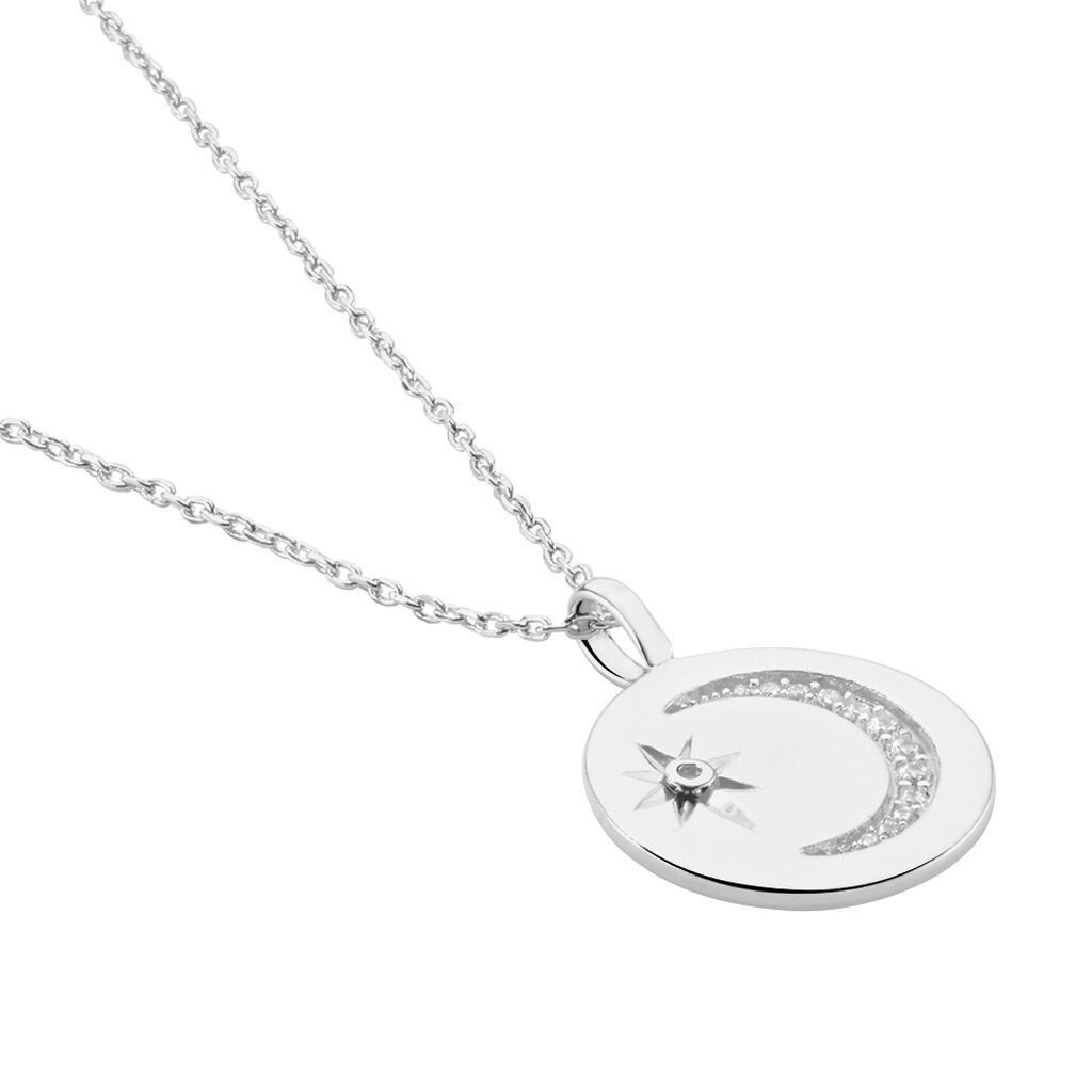 Collier Araroundus Argent Blanc Oxyde De Zirconium - Colliers fantaisie Femme | Histoire d&rsquo;Or