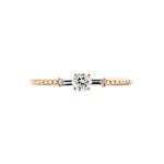 Bague Solitaire Nina Or Rose Diamant - Bagues solitaires Femme | Histoire d&rsquo;Or
