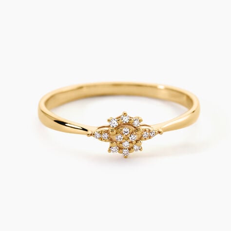 Bague Leondine Or Jaune Diamant - Bagues avec pierre Femme | Histoire d&rsquo;Or