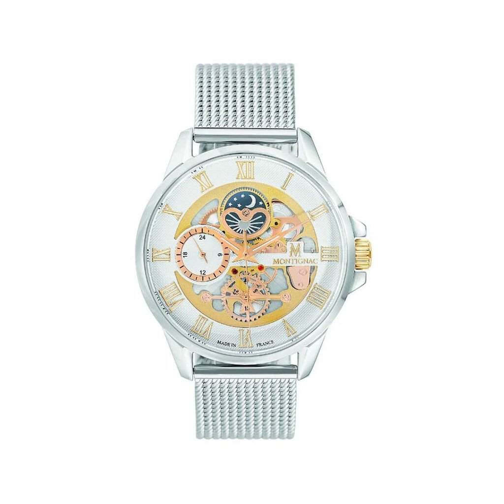 Montre Montignac Round Argent&eacute; - Montres Homme | Histoire d&rsquo;Or
