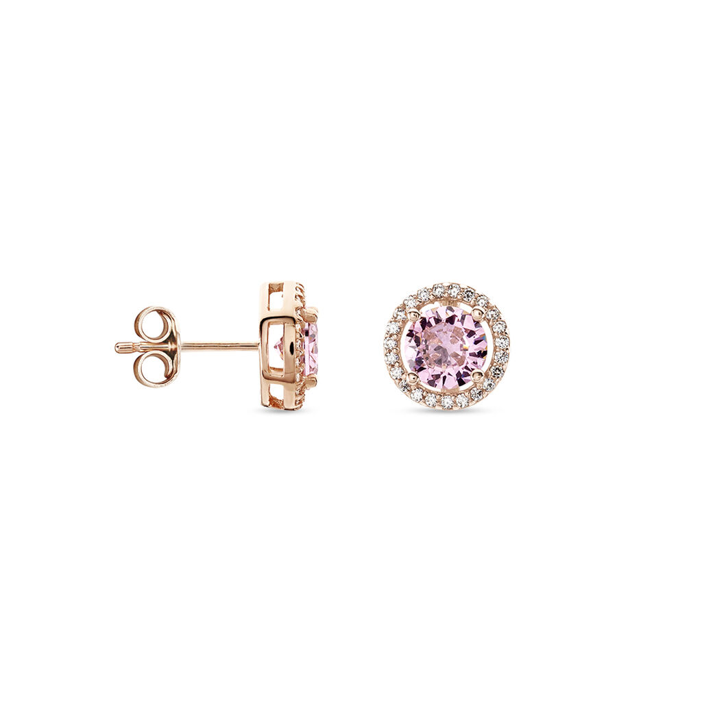 Boucles D'oreilles Puces Rio Argent Rose Oxyde - Boucles d'oreilles fantaisie Femme | Histoire d’Or