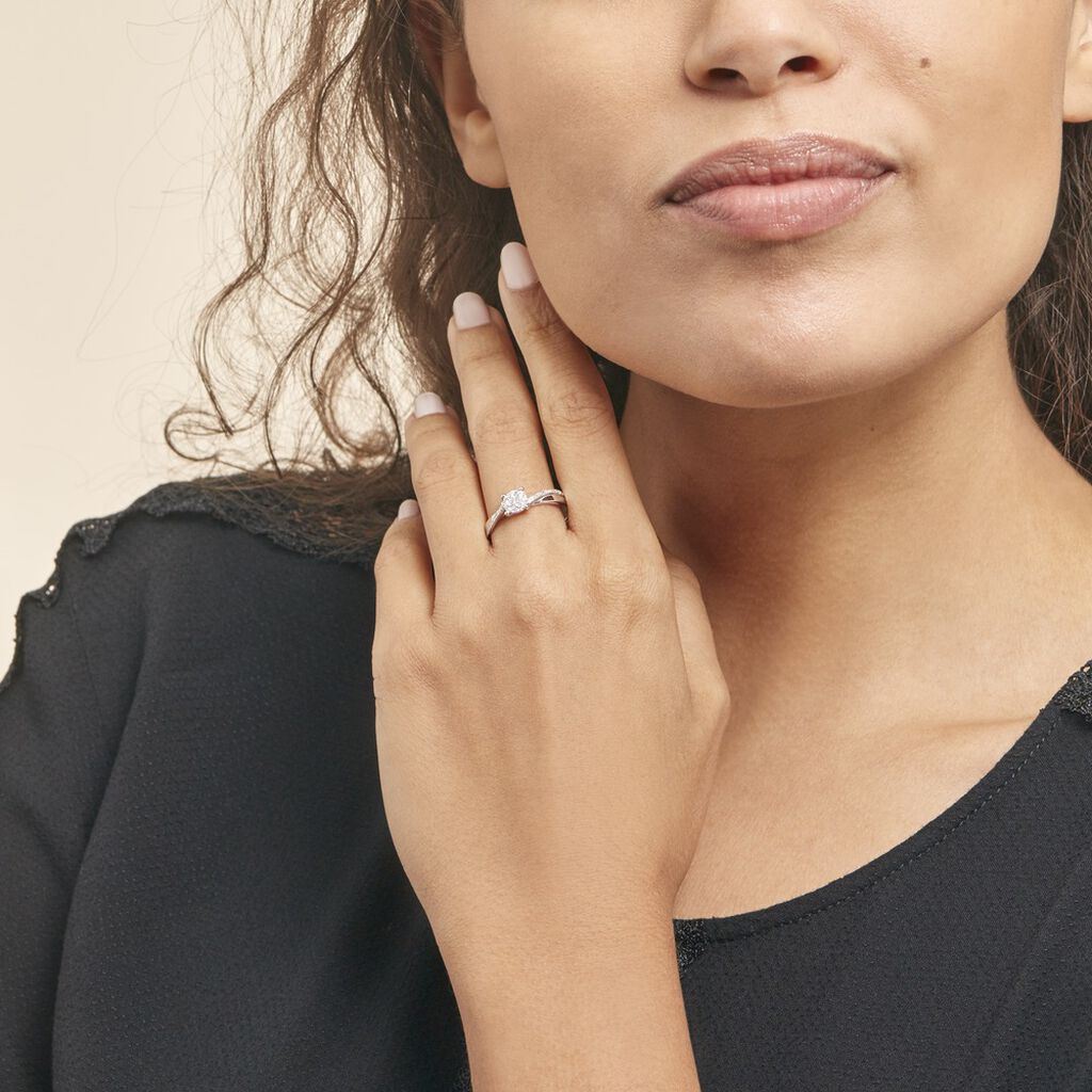 Bague Hebe Or Blanc Diamant - Bagues avec pierre Femme | Histoire d’Or