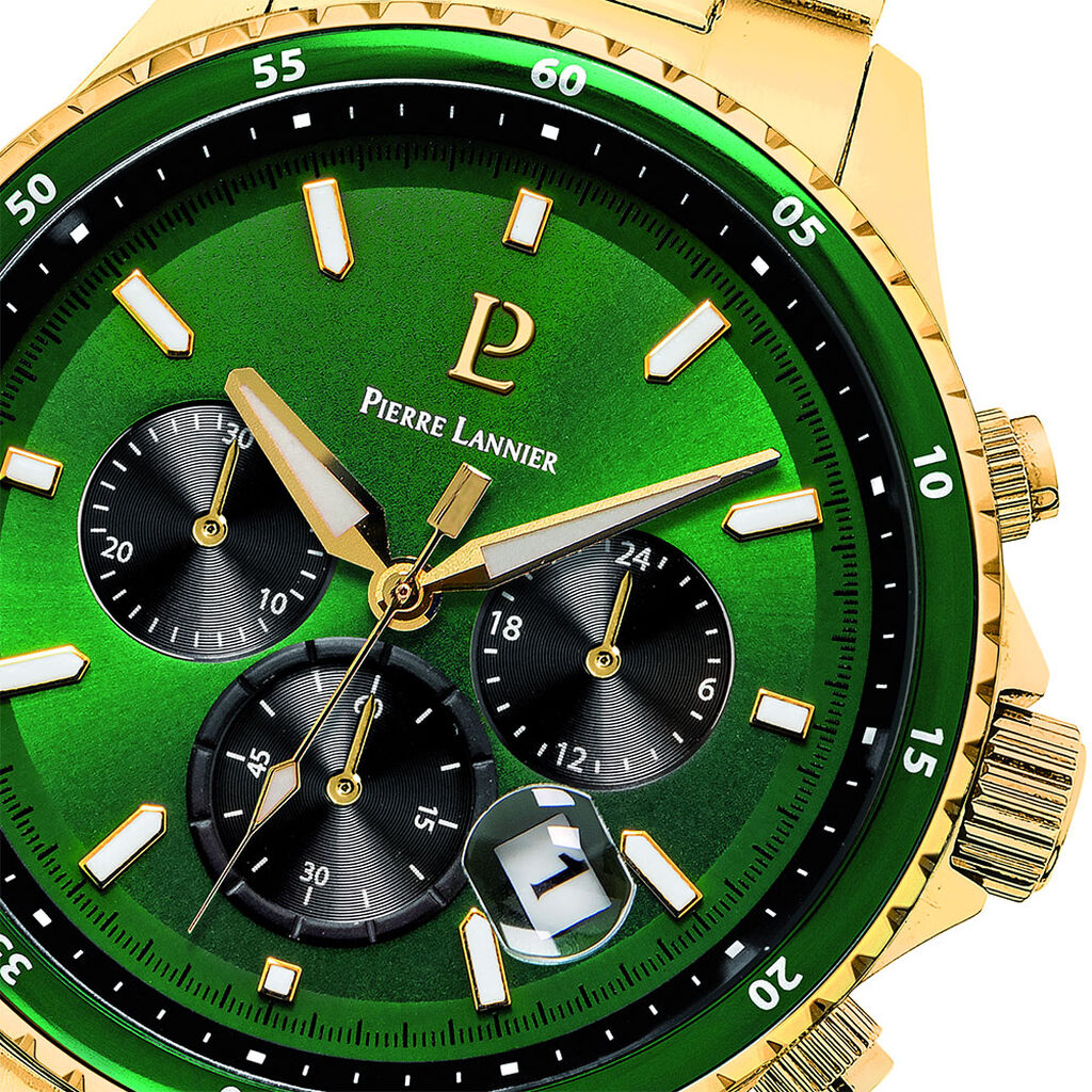 Montre Pierre Lannier Cronos Vert - Montres Homme | Histoire d’Or